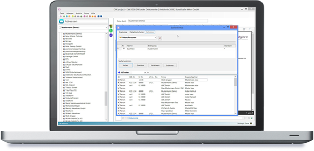 Adressverwaltung Suche