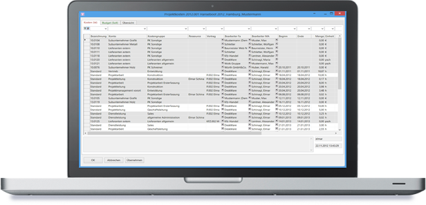 Projektcontrolling - Kostendialog